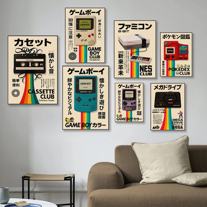 Affiche de jeu rétro, art mura - Japanese Lifestyle Game avis et prix