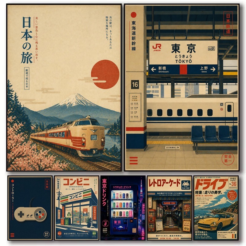 Affiche sur toile vintage japo - Japanese Lifestyle Game avis et prix